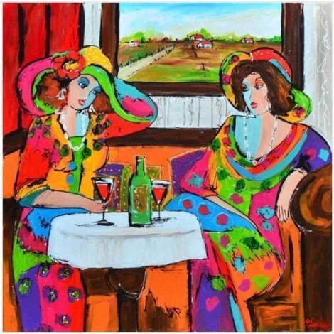 2019 Schlussverkauf Kleurrijk Karikatur Vrouw 5d Diamond Painting /Diamant Malerei Set VM8927