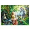 Populair Fantasie Mädchen Und Einhorn Diamond Painting /Diamant Malerei Set AF9373