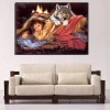 Neuankömmling Mädchen Und Tiere Wolf 5d Kreuzstich Diamond Painting /Diamant Malerei Set QB8101