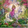 Fantasie Traum Kindergeschenk Einhorn En Mädchen 5d Diamond Painting /Diamant Malerei Set VM7611