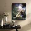 Fantasie Magisch Mädchen Und Wolf Diamond Painting /Diamant Malerei Set AF9381