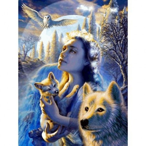 Neuankömmling Schlussverkauf Tiere Wolf Patroon 5d Diamond Painting /Diamant Malerei Set VM7202