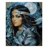 Ölgemälde Stile Mädchen Und Tiere 5d Diamond Painting /Diamant Malerei Set QB6539