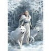 Mädchen Und Tiere Wolf Winter Schlussverkauf 5d Diamond Painting /Diamant Malerei Set VM8111