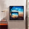 World In Glass Serie Blauw Zonsondergang Diamond Painting /Diamant Malerei Set Af9727