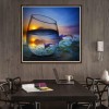 World In Glass Serie Mooi Zonsondergang Diamond Painting /Diamant Malerei Set Af9731