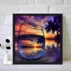 World In Glass Serie Warm Zonsondergang Diamond Painting /Diamant Malerei Set Af9728