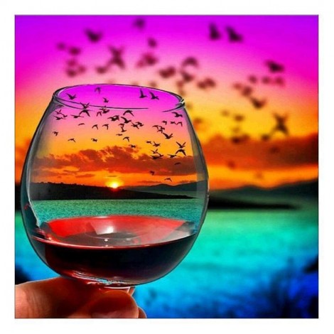 World In Glass Serie Kleurrijk Diamond Painting /Diamant Malerei Set Af9732