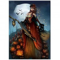 Karikatur Halloween Witch...