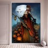 Karikatur Halloween Witch Kreuzstich 5d Stitch Diamond Painting /Diamant Malerei Set QB8133