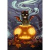 2019 Neuankömmling Schlussverkauf Halloween Katze Pompoen 5d Bergkristal Stitch Set VM04084