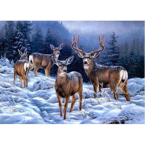 2019 Neuankömmling Schlussverkauf Muur Wald Hirsch 5d Diamond Painting Set VM3675