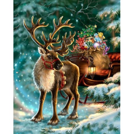 2019 Traum Weihnachtstier Hirsch 5d Diamond Painting /Diamant Malerei Set VM8933