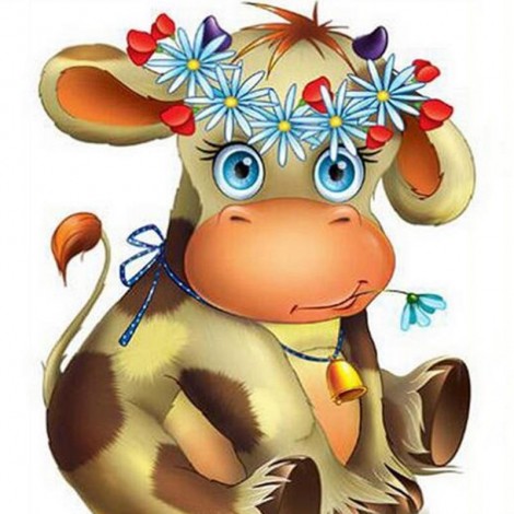 Kuh 5D Karikatur Diamond Painting /Diamant Malerei Set NA0167