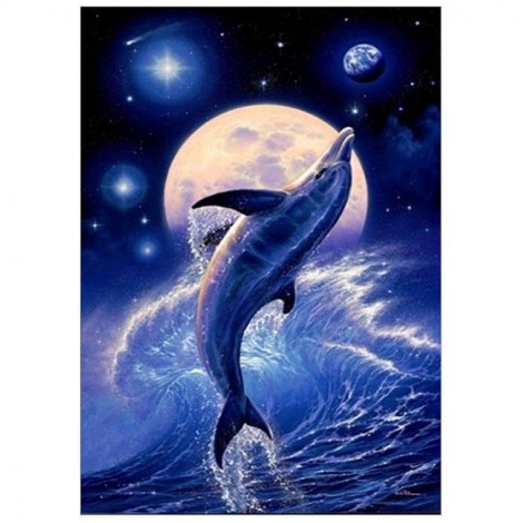 2019 Neuankömmling Traum Delphin 5d Diamond Painting /Diamant Malerei Set QB6513