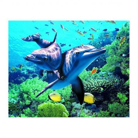 2019 Neuankömmling Delphin 5d Diamond Painting /Diamant Malerei Set QB6522
