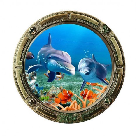 Neuankömmling Delphin 5d Diamond Painting /Diamant Malerei Set QB6503