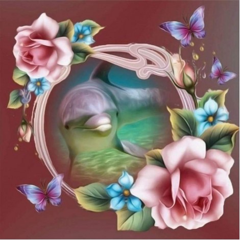 Neuankömmling Delphin 5d Diamond Painting /Diamant Malerei Set QB6506