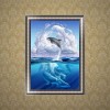2019 Traum Delphin 5d Eckig Strasssteine Diamond Painting /Diamant Malerei Set VM7347