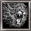 Moderne Kunststile Neuankömmling Schwarz Und Weiß Löwe 5d Diamond Painting /Diamant Malerei Set VM9654