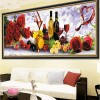 Große Größe 2019 Neuankömmling Kleurrijk Wine Rosen 5d Diamond Painting /Diamant Malerei Set VM1199