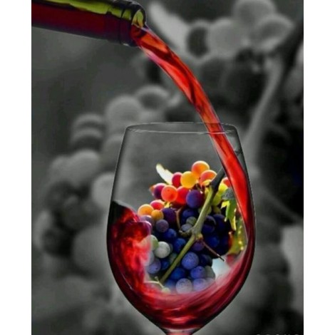 2019 Traum Moderne Kunststile Rote Wine 5d Diamond Painting /Diamant Malerei Set VM09212