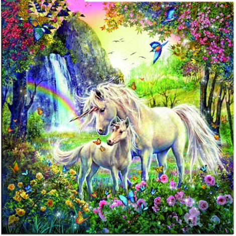 2019 Neuankömmling Fantasie Kindergeschenk Einhorn 5d Diamond Painting /Diamant Malerei Set VM7612