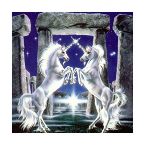Bestees Karikatur Einhorn Patroon Kreuzstich Stitch 5d Diamond Painting /Diamant Malerei Set QB5411