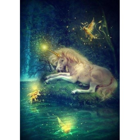 2019 Traum Einhorn Kreuzstich Mozaïek Diamant Malerei Stickerei VM7506