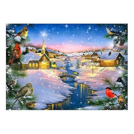 Neuankömmling Winter Landschap Hütte 5d Diamond Painting /Diamant Malerei Set QB7148
