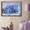2019 Muur Besneeuwd Hütte In De Winter 5d Diamond Painting /Diamant Malerei Set VM4157