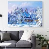 2019 Muur Besneeuwd Hütte In De Winter 5d Diamond Painting /Diamant Malerei Set VM4157