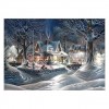 Neuankömmling Winter Landschap Dorf Hütte 5d Diamond Painting /Diamant Malerei Set QB7147