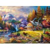 Herbst Ölgemälde Stile Mooi Hütte Diamond Painting /Diamant Malerei Set Af9615