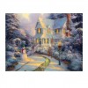 Bestees Winter Landschap Hütte 5d Diamond Painting /Diamant Malerei Set QB7150