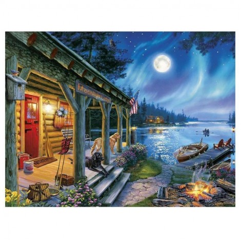 Neuankömmling Ölgemälde Stile Dorf Hütte 5d Diamond Painting /Diamant Malerei Set QB5352