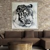 Schwarz Und Weiß Tiger 5d Vol Diamond Painting /Diamant Malerei Stickerei Tiger Set VM53007