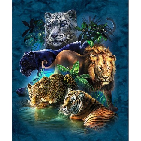 Neuankömmling Schlussverkauf Natur Dschungel Tiere 5d Diamond Painting /Diamant Malerei Set VM1003