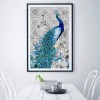 Große Größe Blauw Pfau 5d Diamond Painting /Diamant Malerei Set AF9072