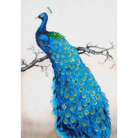 Große Größe Blauw Pfau 5d Diamond Painting /Diamant Malerei Set AF9069