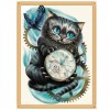 2019 Billig Bizarre Katze En Uhr 5d Diamond Painting /Diamant Malerei Stickerei Diamond Painting /Diamant Malerei Set VM0050