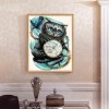 2019 Billig Bizarre Katze En Uhr 5d Diamond Painting /Diamant Malerei Stickerei Diamond Painting /Diamant Malerei Set VM0050