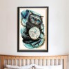 2019 Billig Bizarre Katze En Uhr 5d Diamond Painting /Diamant Malerei Stickerei Diamond Painting /Diamant Malerei Set VM0050