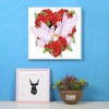 Romantisch Liefde Wit dove Rote Rosen Diamond Painting /Diamant Malerei Set AF9327