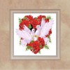 Romantisch Liefde Wit dove Rote Rosen Diamond Painting /Diamant Malerei Set AF9327
