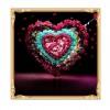 Populair Valentinstag Gift Romantisch Blume Herz Geformt Diamond Painting /Diamant Malerei Set AF9430