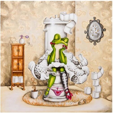 Karikatur 5D Kreuzstich Diamond Painting /Diamant Malerei Set Frosch NA0135