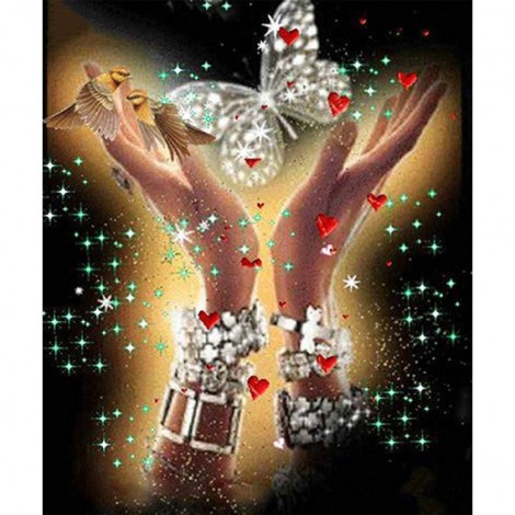 2019 Traum Hand Schmetterling Vol Eckig Strasssteine Diamant Malerei Set VM20471