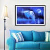 Fantasie Stoer Blauw Eule Fliegende Diamond Painting /Diamant Malerei Set AF9252