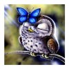Karikatur Liefdely Schmetterling En Eule Diamond Painting /Diamant Malerei Set AF9225